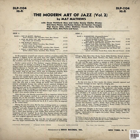 Mat Mathews - The Modern Art Of Jazz Vol. 2