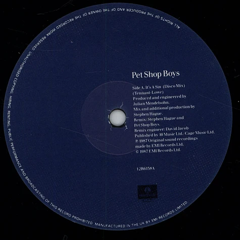 Pet Shop Boys - It's A Sin