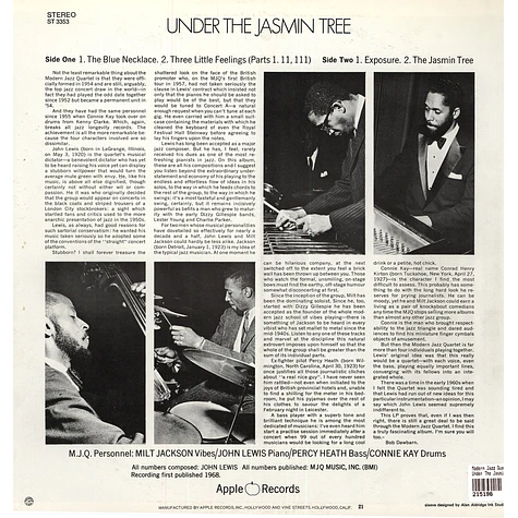 The Modern Jazz Quartet - Under The Jasmin Tree
