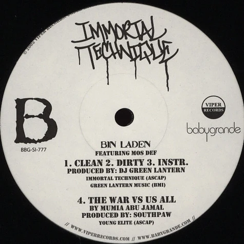 Immortal Technique - Bin Laden Remix feat. Chuck D & Krs One