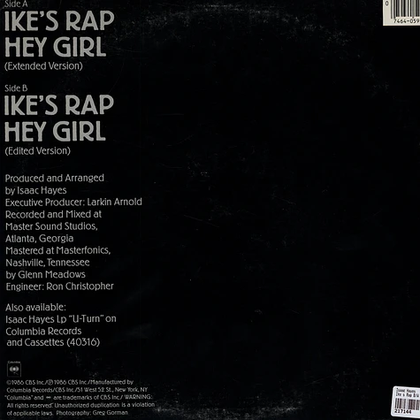 Isaac Hayes - Ike's Rap B/W Hey Girl