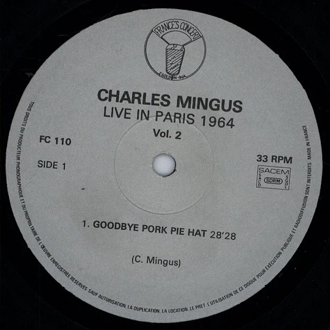 Charles Mingus - Live In Paris 1964 Vol. 2