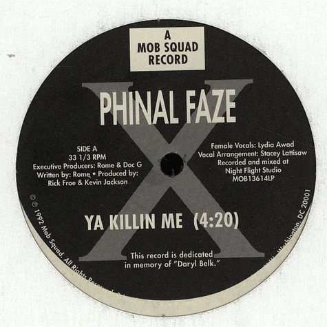 Phinal Faze - Ya Killin Me