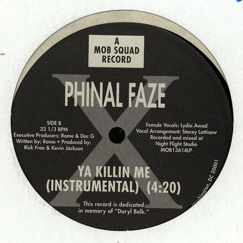 Phinal Faze - Ya Killin Me