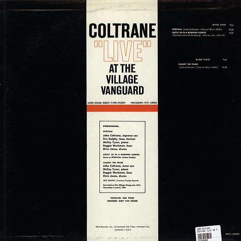John Coltrane - Coltrane "Live" At The Village Vanguard