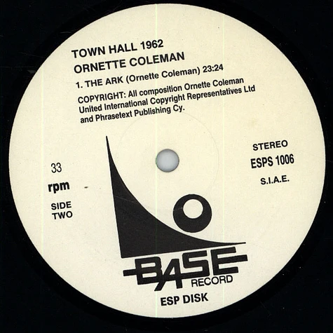 Ornette Coleman - Town Hall, 1962