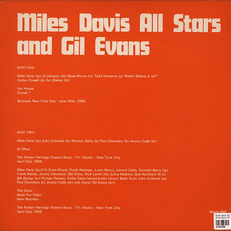 Miles Davis All Stars & Gil Evans - Miles Davis All Stars & Gil Evans