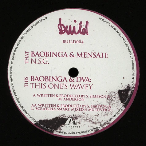 Baobinga & Mensah / Baobinga & DVA - NSG / This One’s Wavey