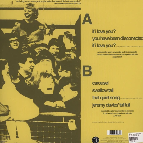 The Brian Jonestown Massacre - If I Love You EP