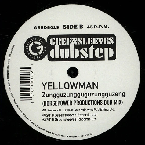 Yellowman - Zunguzenguguzeng Horsepower Remix