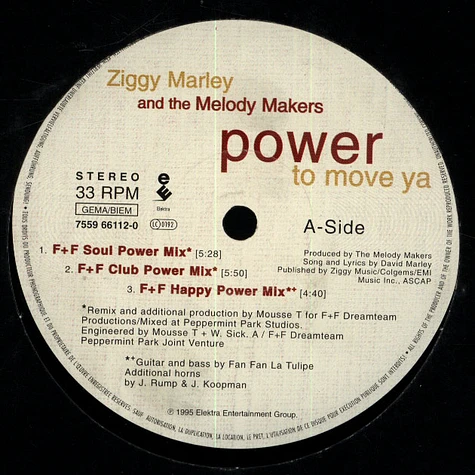 Ziggy Marley And The Melody Makers - Power To Move Ya