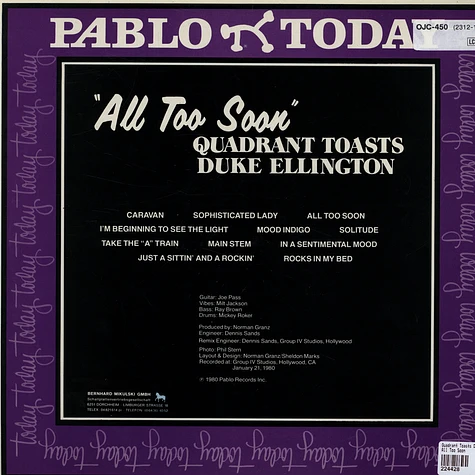 Quadrant Toasts Duke Ellington - All Too Soon
