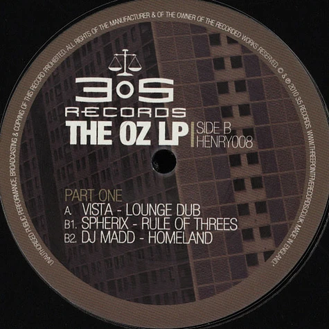 Vista / Spherix / DJ Madd - Lounge Dub / Rule Of Threes / Homeland