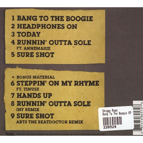Skiggy Rapz - Bang To The Boogie EP