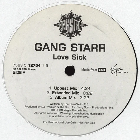 Gang Starr - Lovesick Upbeat Mix