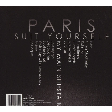 Paris Suit Yourself - My Main Shitstain