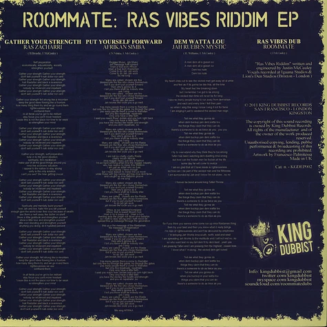 Roommate - Ras Vibes Riddim EP