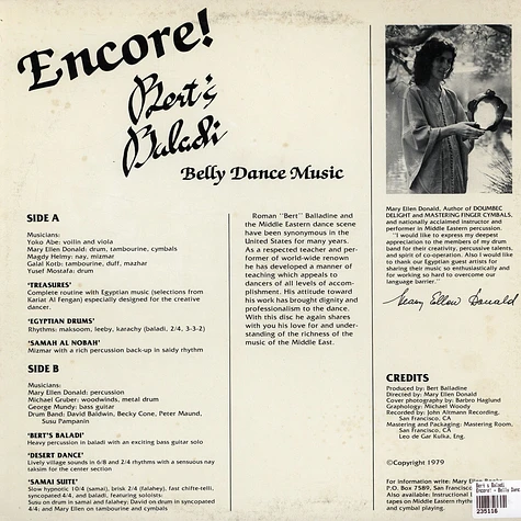 Bert's Baladi - Encore! - Belly Dance Music