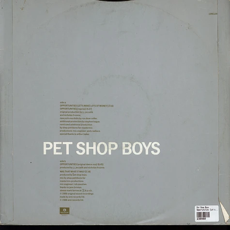 Pet Shop Boys - Opportunities (Let's Make Lots Of Money)