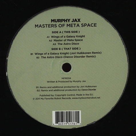 Murphy Jax - Masters Of Meta Space EP