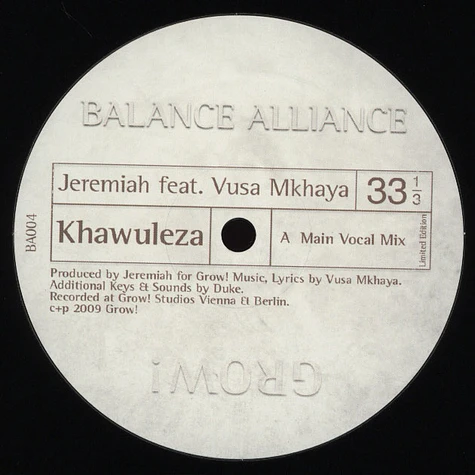 Jeremiah - Khawuleza Feat. Vusa Mkhaya (Special Mixes)