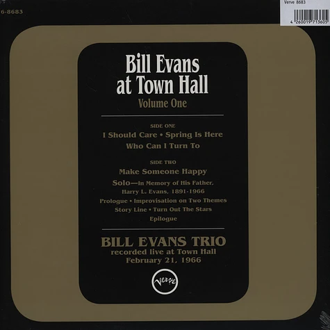 Bill Evans - Bill Evans At Town Hall Vol. 1