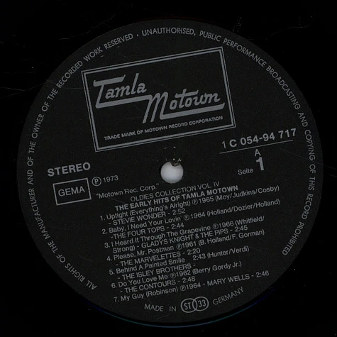 V.A. - Oldies Collection Vol. 4 (The Early Hits Of Tamla Motown)