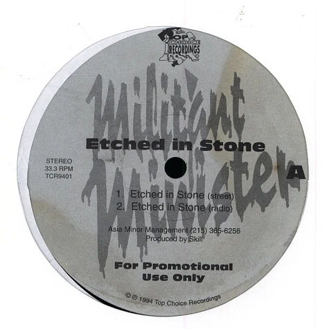 Militant Minister - Etched In Stone