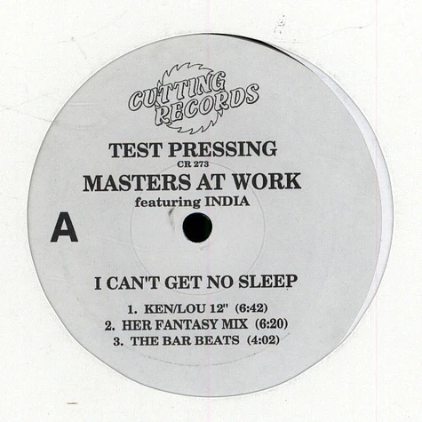 Masters At Work Featuring India - I Can't Get No Sleep