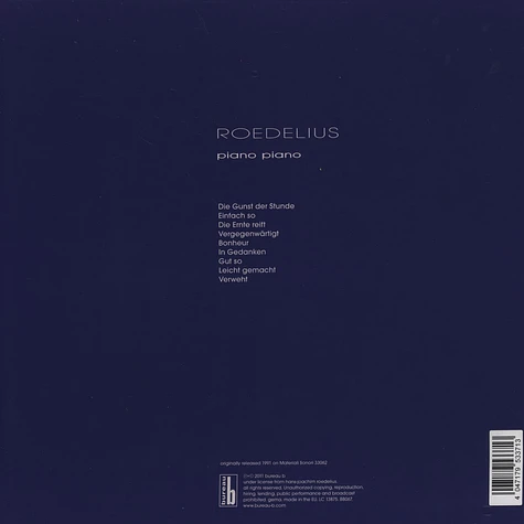 Roedelius - Piano Piano