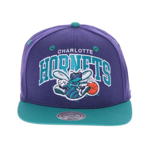 Mitchell & Ness - Charlotte Hornets NBA Logo 2 Tone Snapback Cap