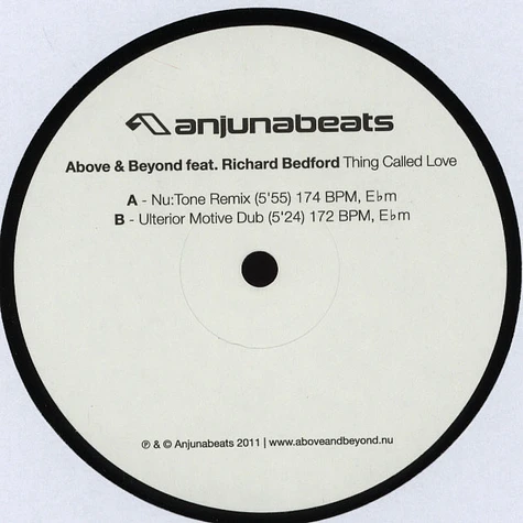 Above & Beyond - Thing Called Love Nu:Tone & Ulterior Motive Remixes