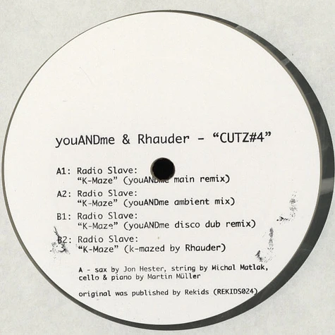 Radio Slave - K-Maze, Youandme & Rhauder Remixes