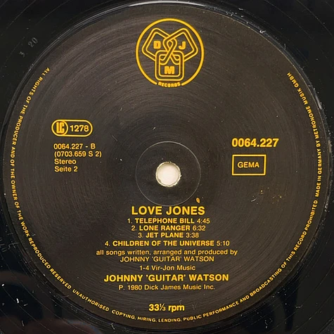 Johnny Guitar Watson - Love Jones