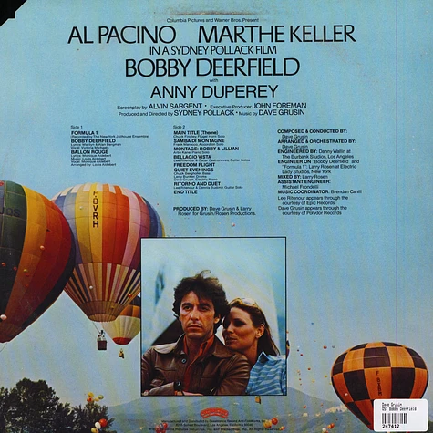 Dave Grusin - Bobby Deerfield (Music From The Original Motion Picture Soundtrack)