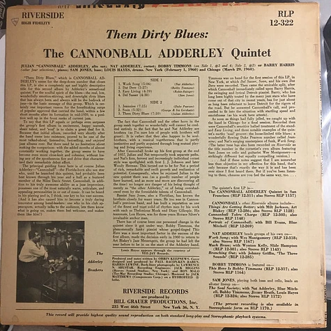 The Cannonball Adderley Quintet - Them Dirty Blues