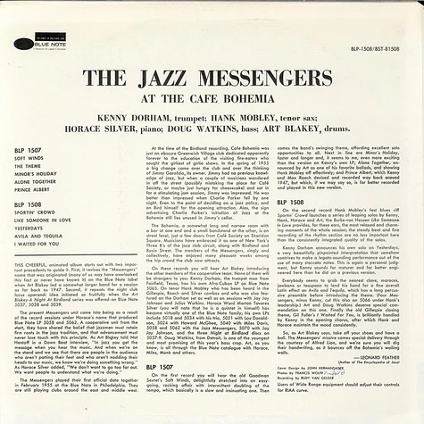 Art Blakey And The Jazz Messengers - At The Cafe Bohemia Volume 2