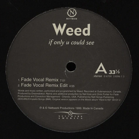 Weed - If Only U Could See