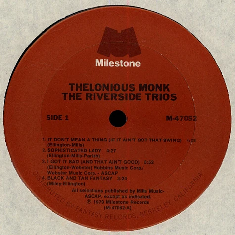 Thelonious Monk - The Riverside Trios