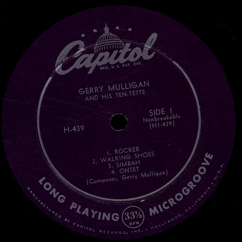 Gerry Mulligan - Gerry Mulligan And His Ten-Tette