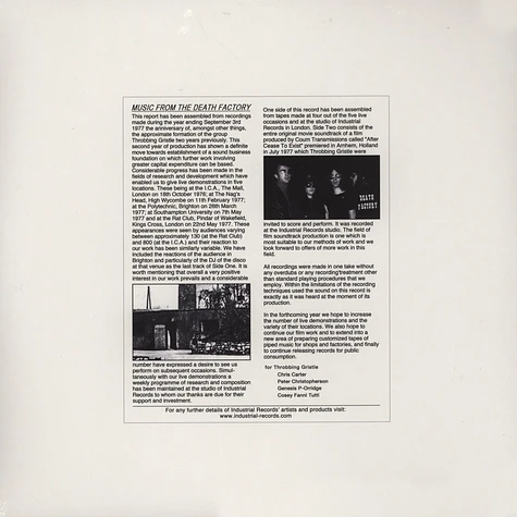 Throbbing Gristle - The Second Annual Report Of..