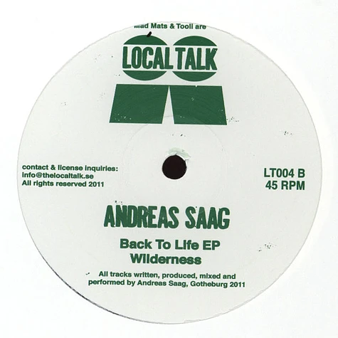 Andreas Saag - Back To Life EP