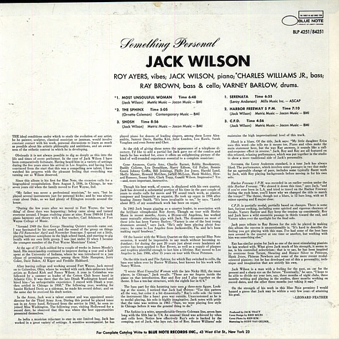 Jack Wilson - Something Personal