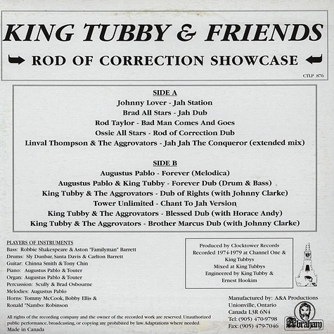 King Tubby - Rod Of Correction Dub