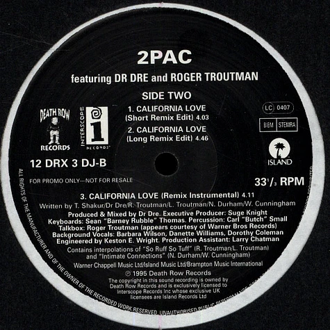2Pac Featuring Dr. Dre & Roger Troutman - California Love
