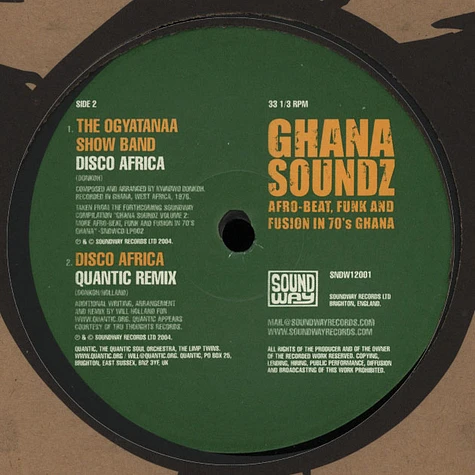 Oscar Sulley / The Ogyatanaa Show Band - Bukom Mashie / Disco Africa