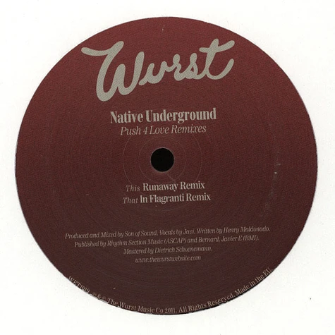 Native Underground - Push 4 Love Remixes