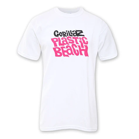 Gorillaz - Plastic Beach Hot Pink Black Logo T-Shirt