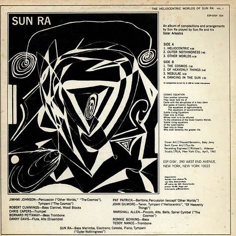 Sun Ra - The Heliocentric Worlds Of Sun Ra Volume 1