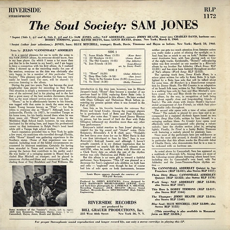 Sam Jones - The Soul Society